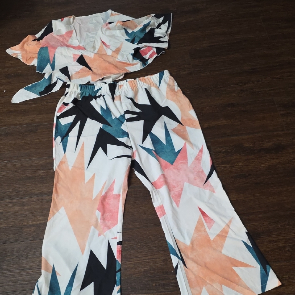SHEIN Multicolor Abstract Jumpsuit
